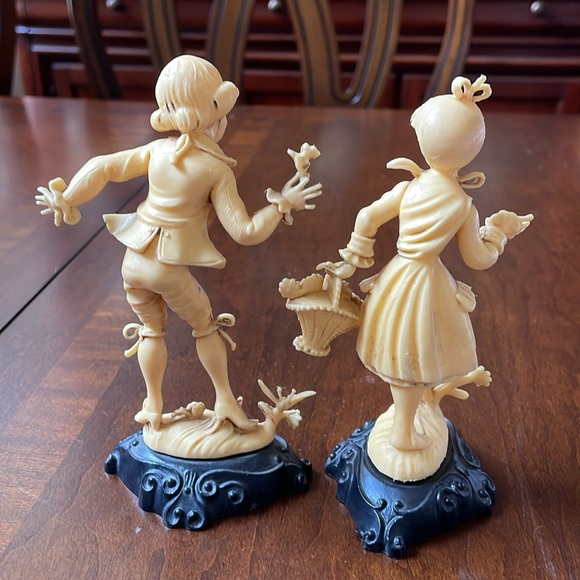 VTG ca 1960’s Fontanini Italy 2 figurines plastic resin Boy & Girl - Picture 6 of 7